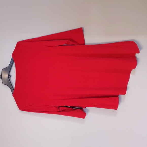 Alfani Asymmetrical Envelope Hem Top Red Petite Small or Large - Picture 7 of 10